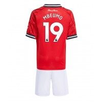 Manchester United Bryan Mbeumo #19 Domáci Detský futbalový dres 2025-26 Krátky Rukáv (+ trenírky)